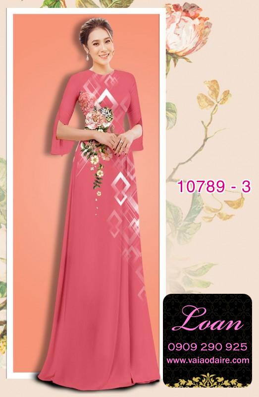 Vải áo dài hoa 3D