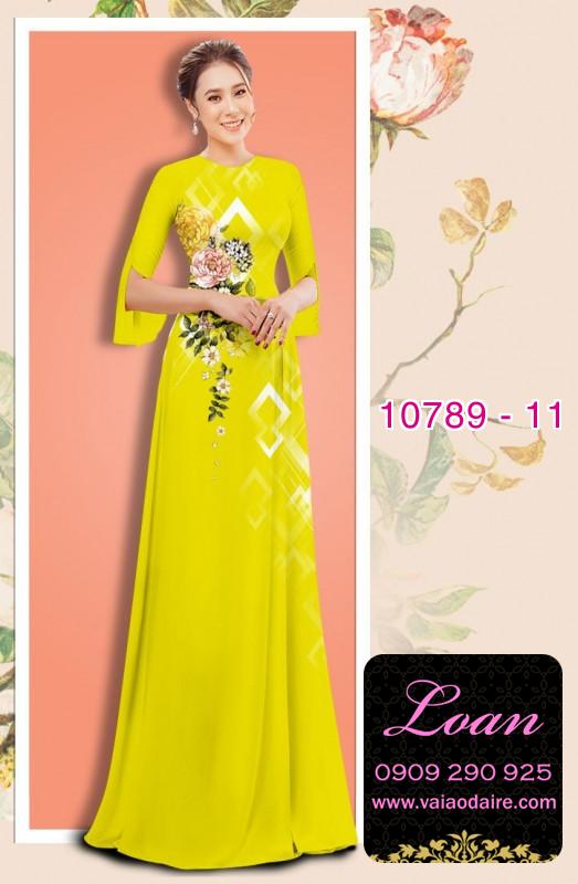 Vải áo dài hoa 3D