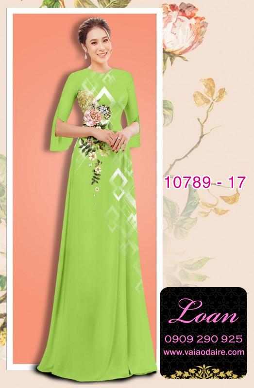 Vải áo dài hoa 3D