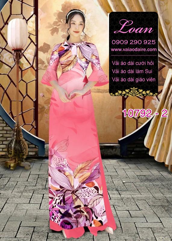 Vải áo dài hoa 3D
