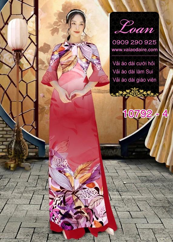 Vải áo dài hoa 3D