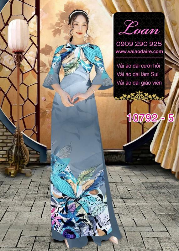 Vải áo dài hoa 3D