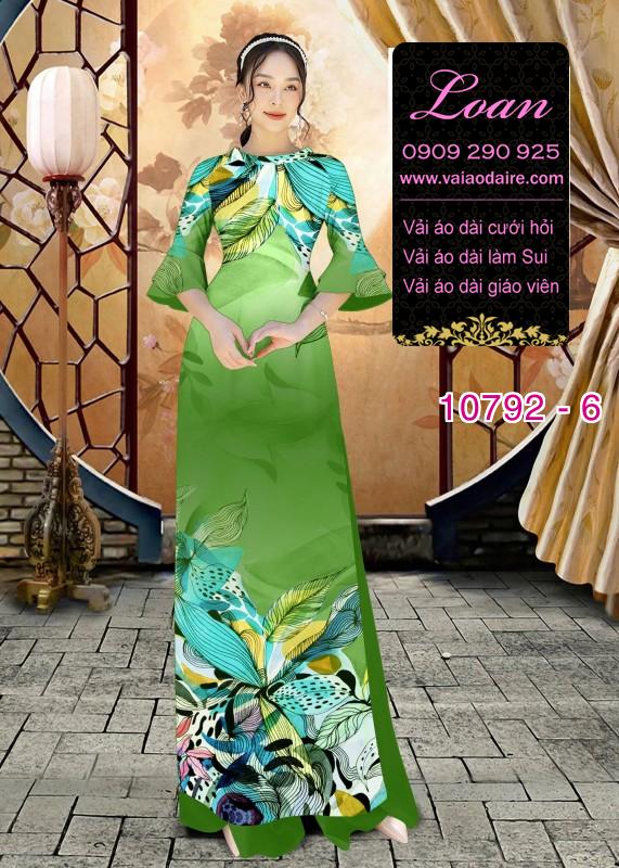 Vải áo dài hoa 3D
