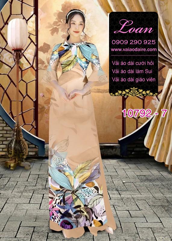 Vải áo dài hoa 3D