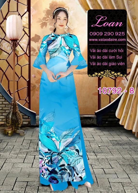 Vải áo dài hoa 3D