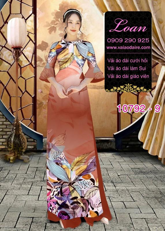 Vải áo dài hoa 3D