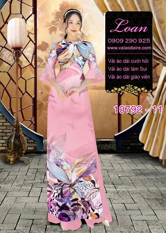 Vải áo dài hoa 3D