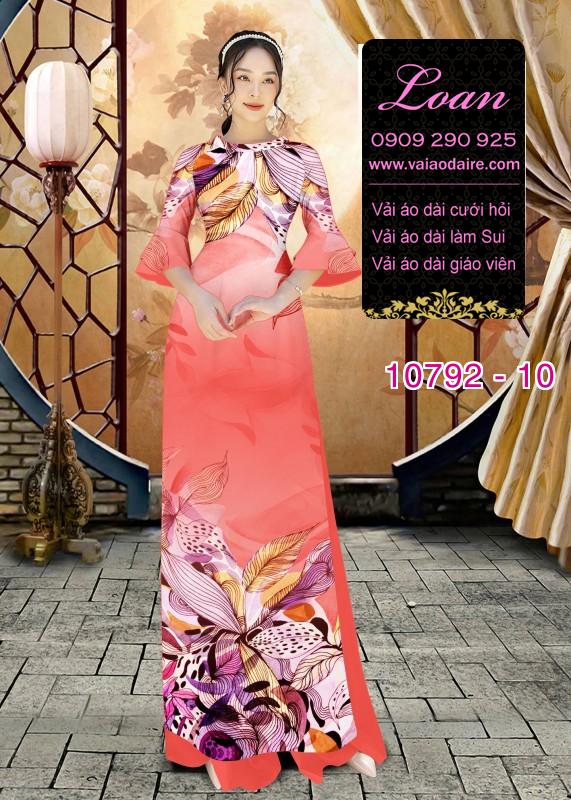 Vải áo dài hoa 3D