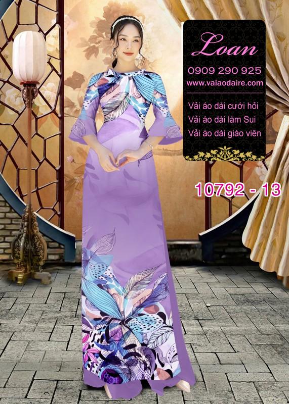 Vải áo dài hoa 3D
