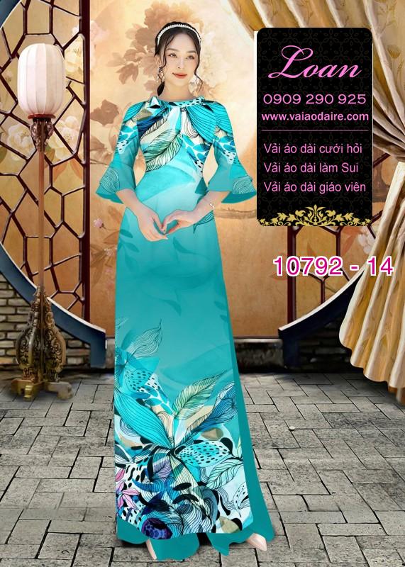 Vải áo dài hoa 3D