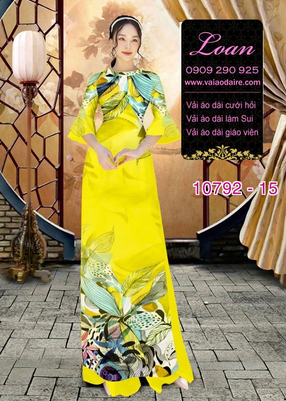 Vải áo dài hoa 3D