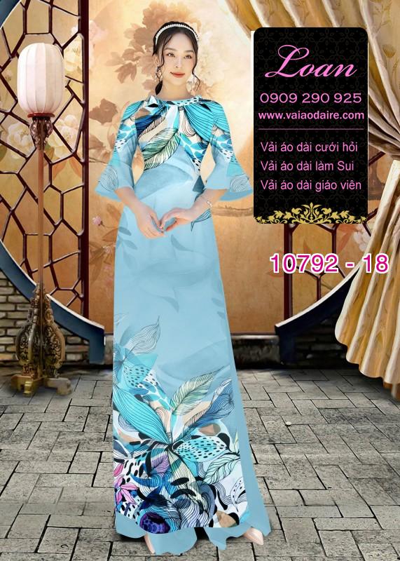 Vải áo dài hoa 3D