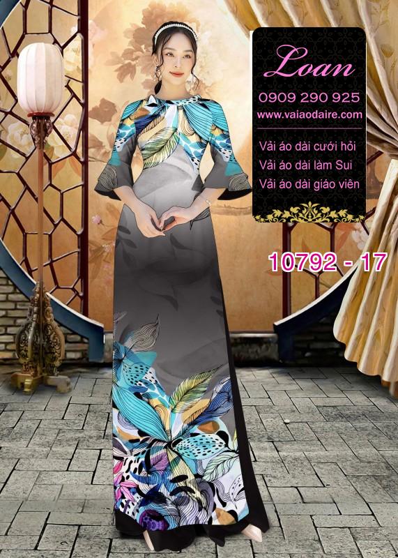 Vải áo dài hoa 3D