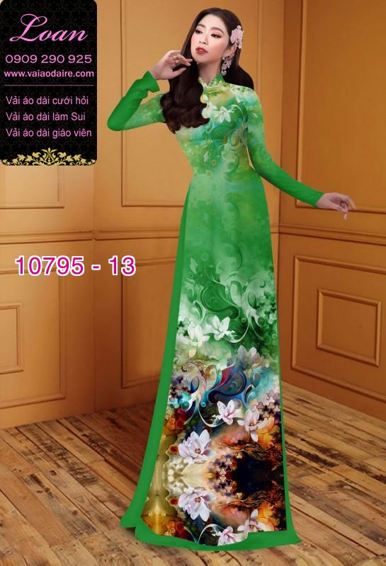 Vải áo dài hoa 3D