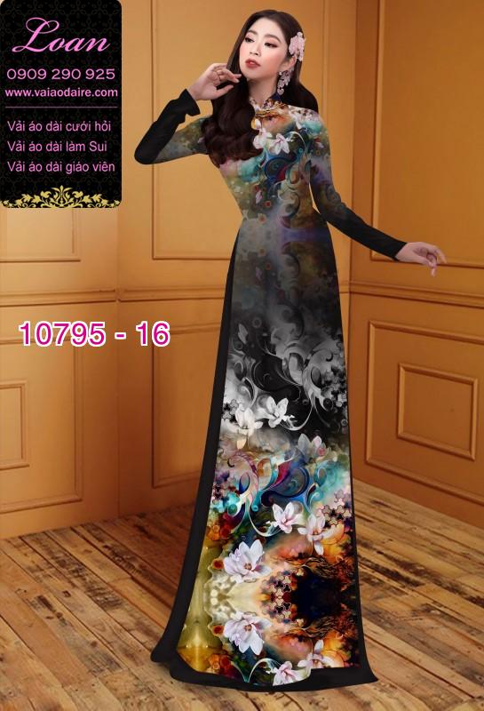 Vải áo dài hoa 3D