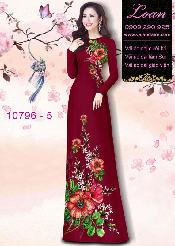 Vải áo dài hoa 3D
