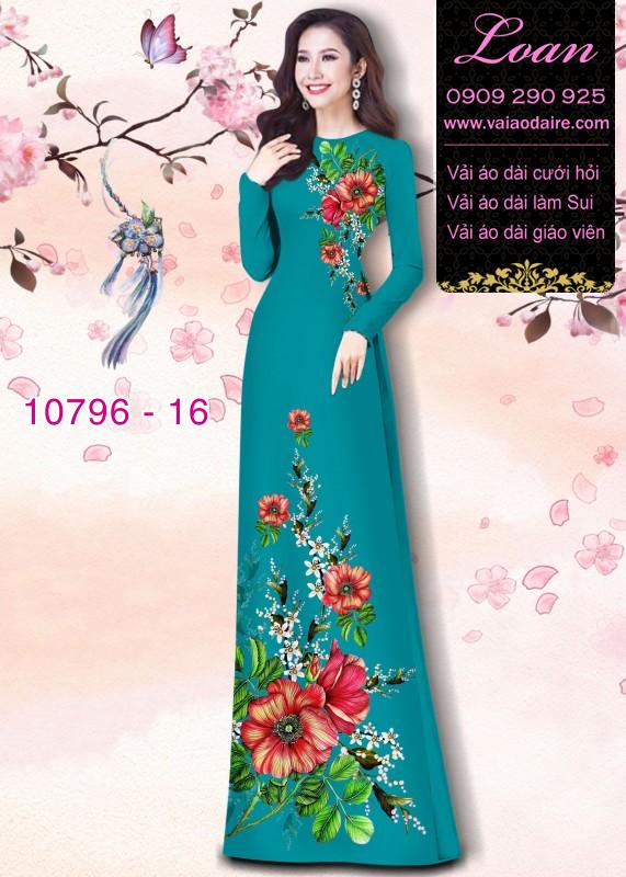 Vải áo dài hoa 3D