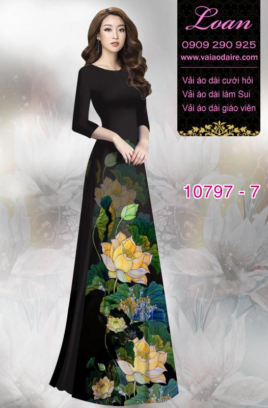 Vải áo dài hoa sen Vải áo dài hoa sen