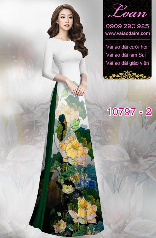 Vải áo dài hoa sen Vải áo dài hoa sen