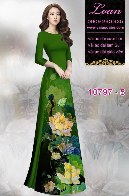 Vải áo dài hoa sen Vải áo dài hoa sen