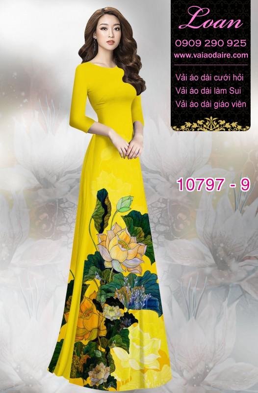 Vải áo dài hoa sen Vải áo dài hoa sen