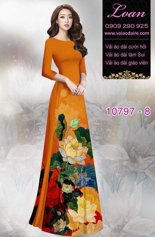 Vải áo dài hoa sen Vải áo dài hoa sen