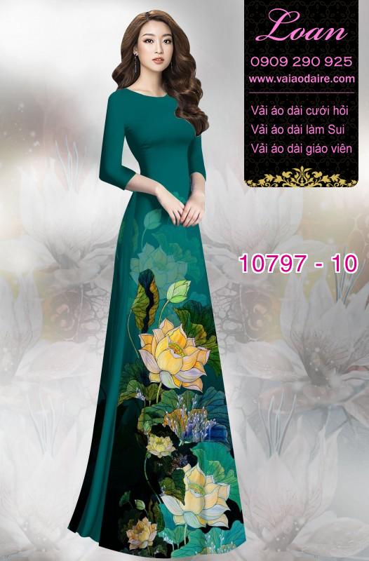 Vải áo dài hoa sen Vải áo dài hoa sen