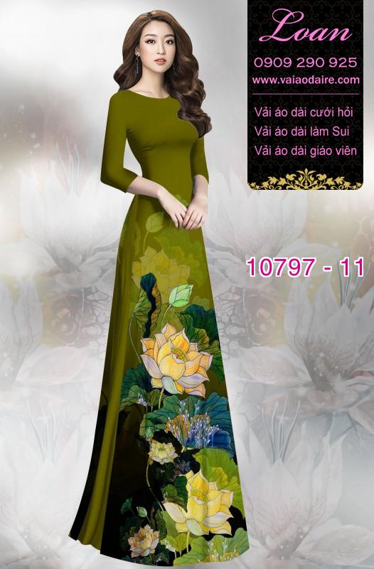 Vải áo dài hoa sen Vải áo dài hoa sen