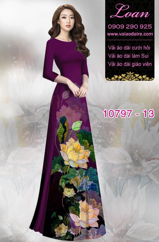 Vải áo dài hoa sen Vải áo dài hoa sen