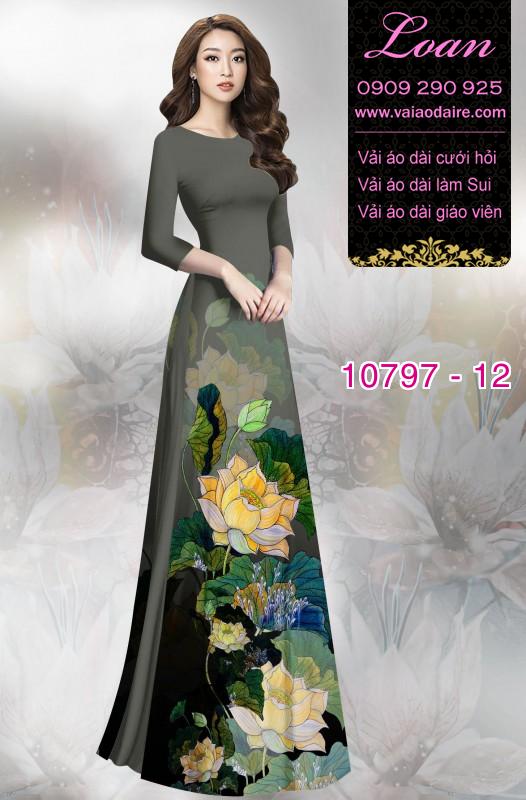 Vải áo dài hoa sen Vải áo dài hoa sen