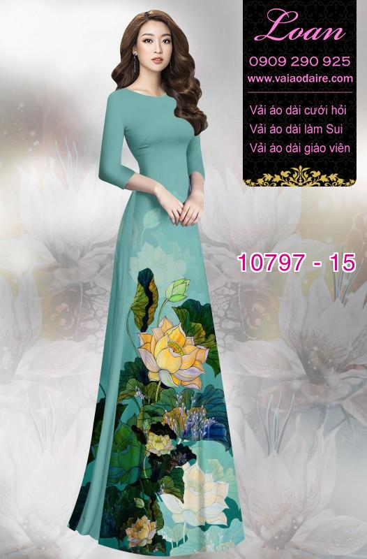 Vải áo dài hoa sen Vải áo dài hoa sen