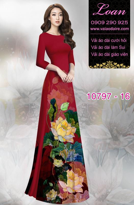Vải áo dài hoa sen Vải áo dài hoa sen