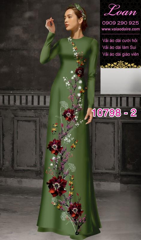 Vải áo dài hoa sen