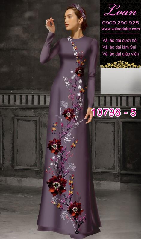 Vải áo dài hoa sen