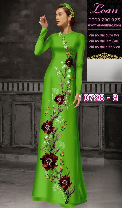 Vải áo dài hoa sen
