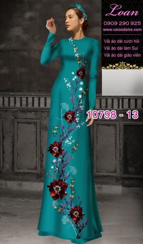 Vải áo dài hoa sen