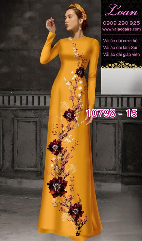 Vải áo dài hoa sen