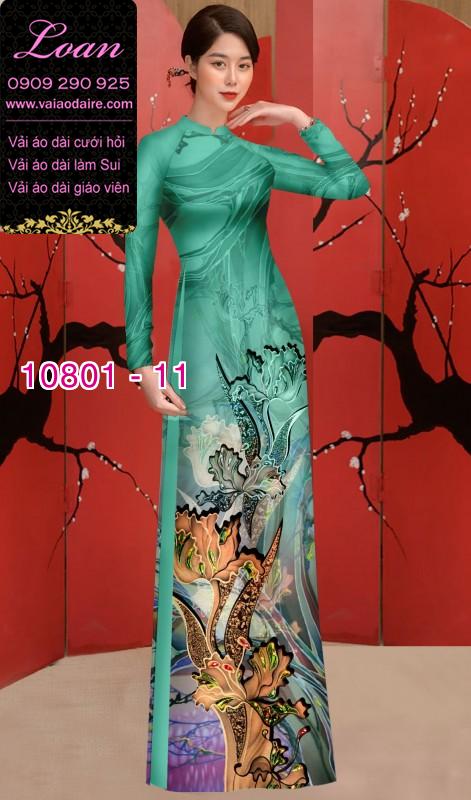 Vải áo dài hoa 3D