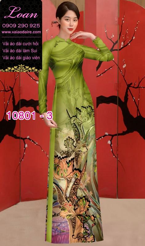 Vải áo dài hoa 3D