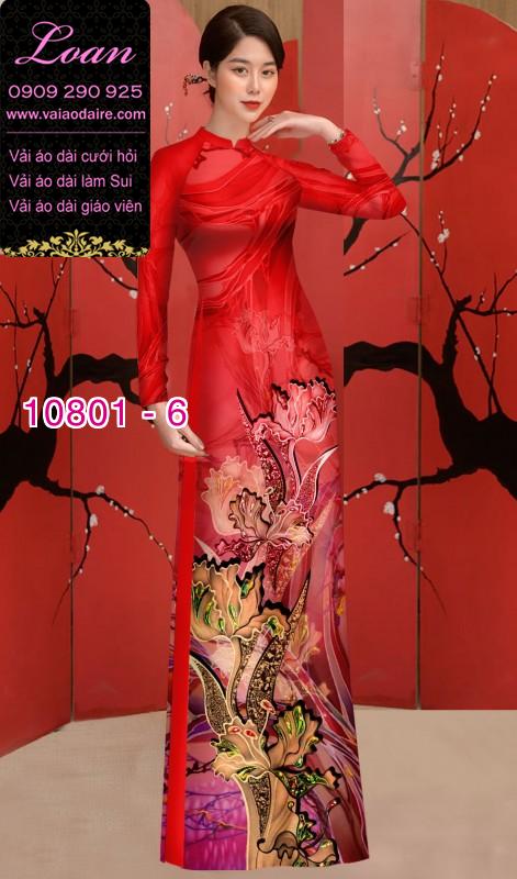 Vải áo dài hoa 3D