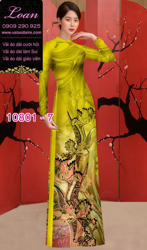 Vải áo dài hoa 3D