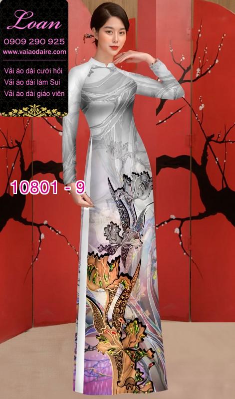 Vải áo dài hoa 3D