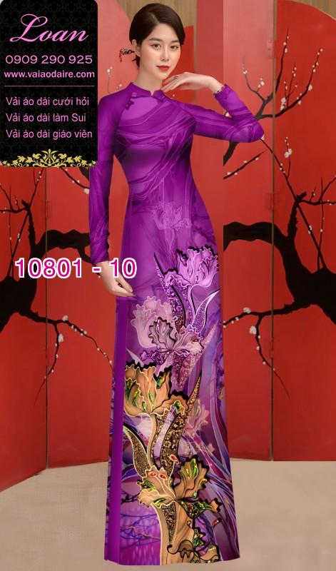Vải áo dài hoa 3D