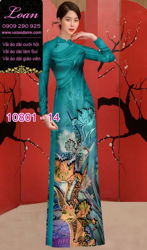 Vải áo dài hoa 3D