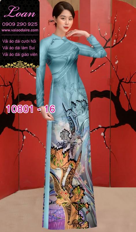 Vải áo dài hoa 3D