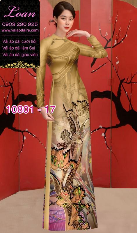 Vải áo dài hoa 3D