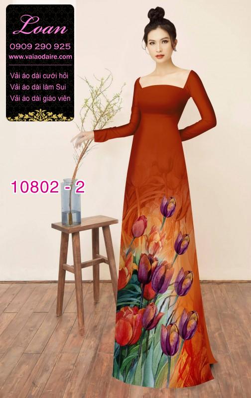 Vải áo dài hoa 3D