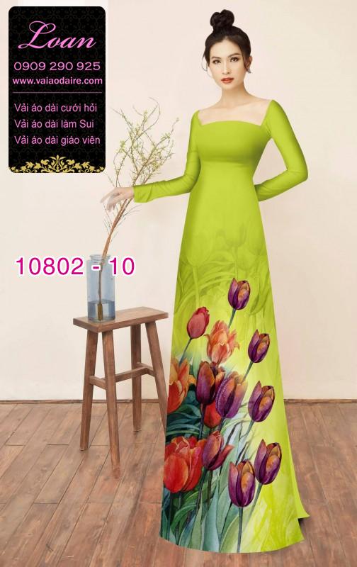 Vải áo dài hoa 3D