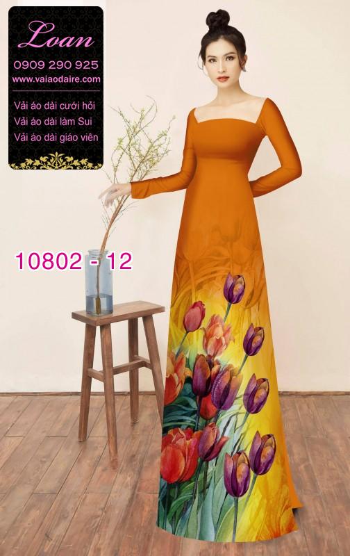 Vải áo dài hoa 3D