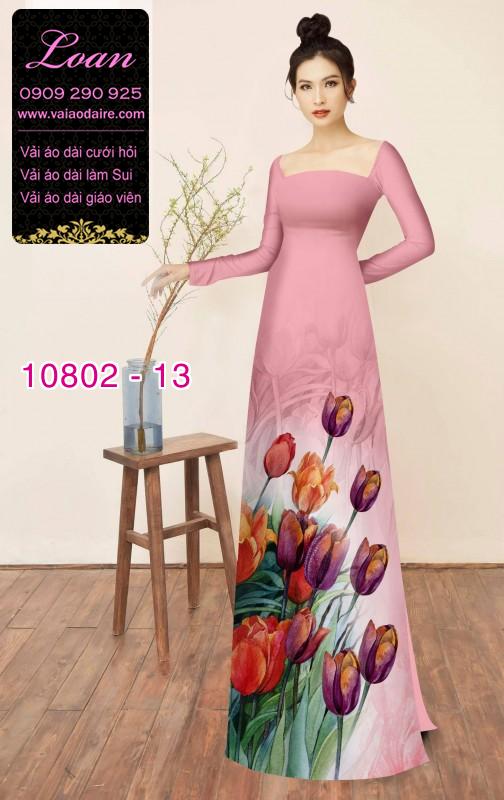 Vải áo dài hoa 3D